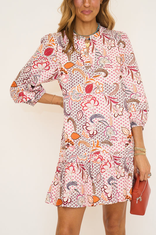 Hendry Floral Velma Ruffle Shift Dress