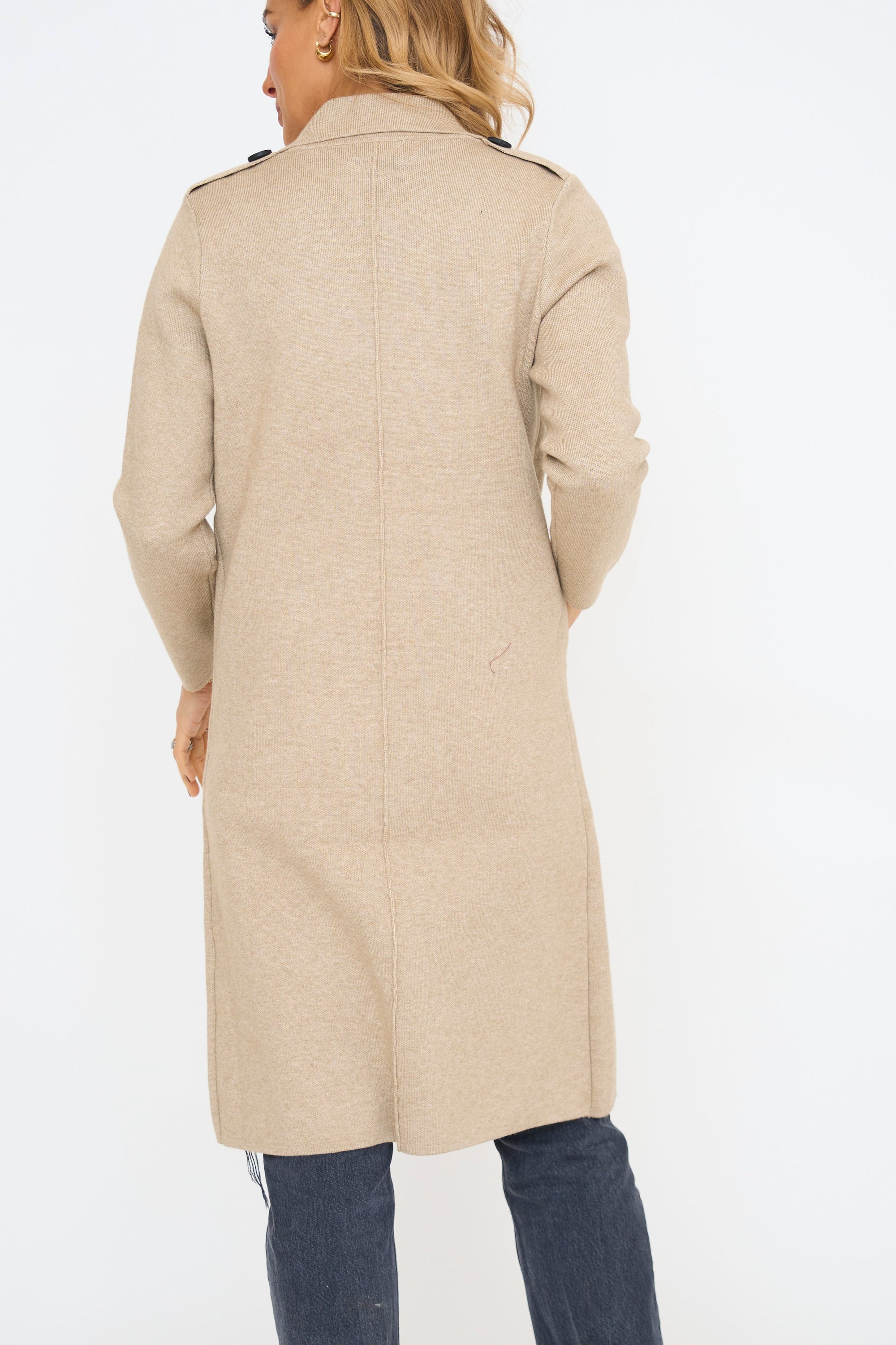 Straight Knit Sweater Coat