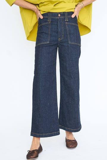 Valley Girl Wide Leg Ankle in Rinse