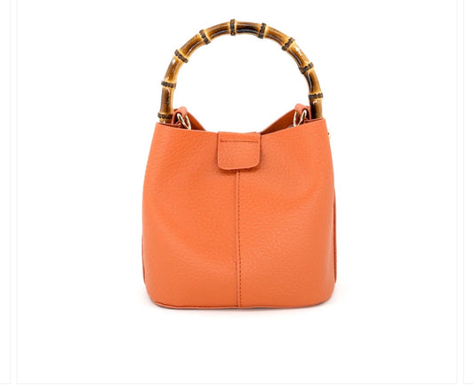 Bamboo Top Handle Crossbody Bag