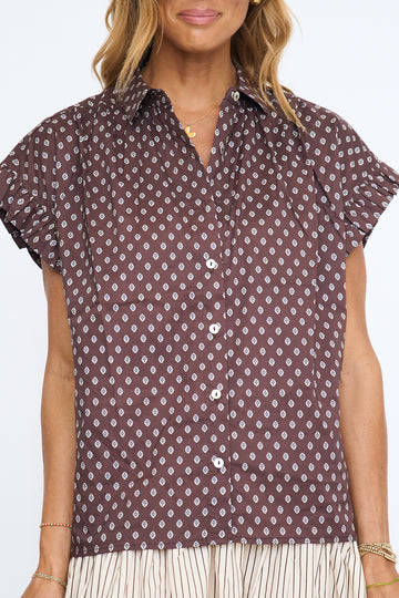 Geometric Diamond Print Shirt