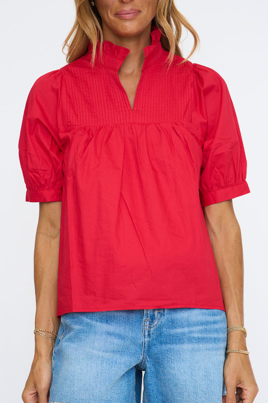 Pep Rally Pintuck Babydoll Top