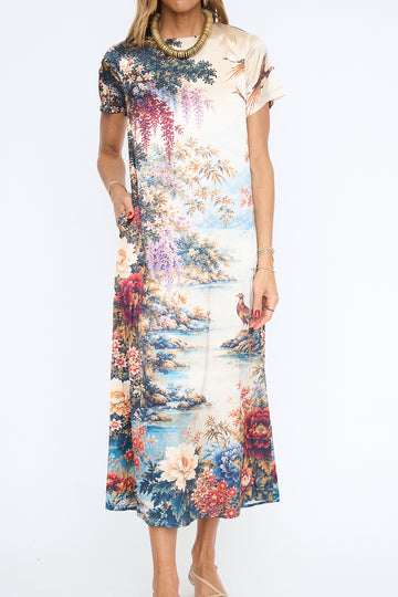 Meadow Views Floral Maxi Dress