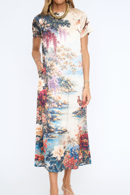 Meadow Views Floral Maxi Dress