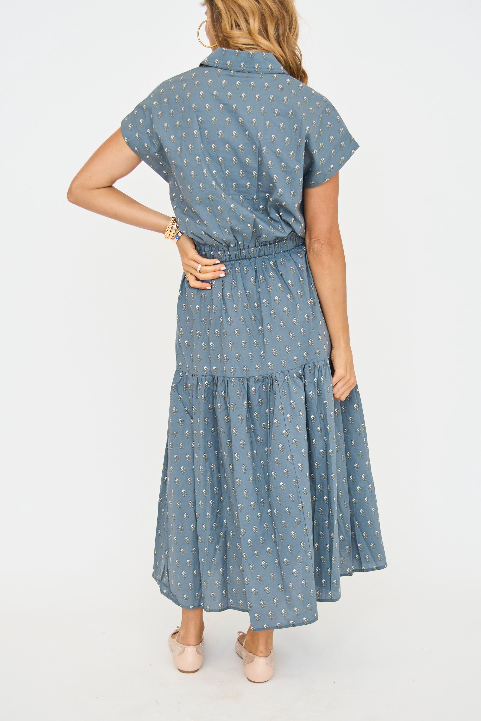 Evelyn Skirt Set in Dusty Blue