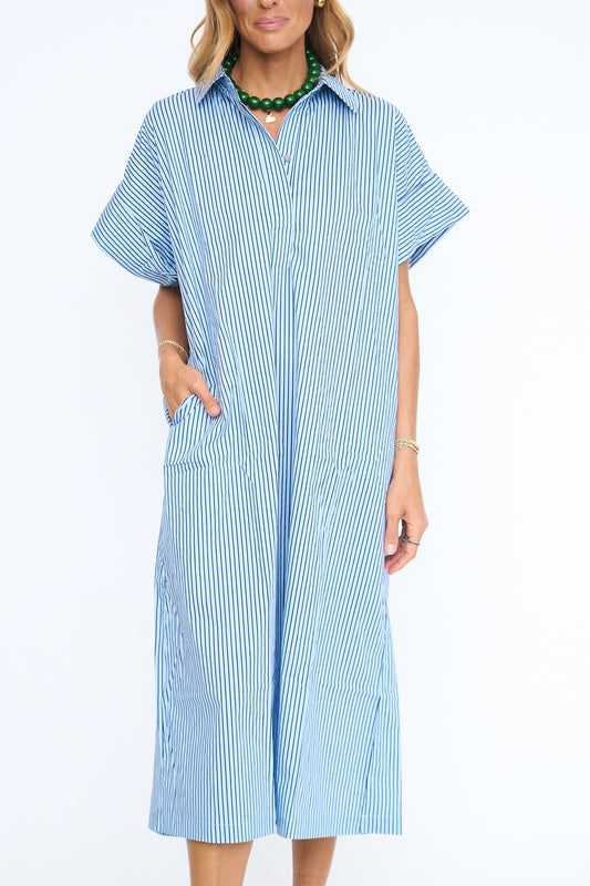 Michelle Stripe Midi Dress