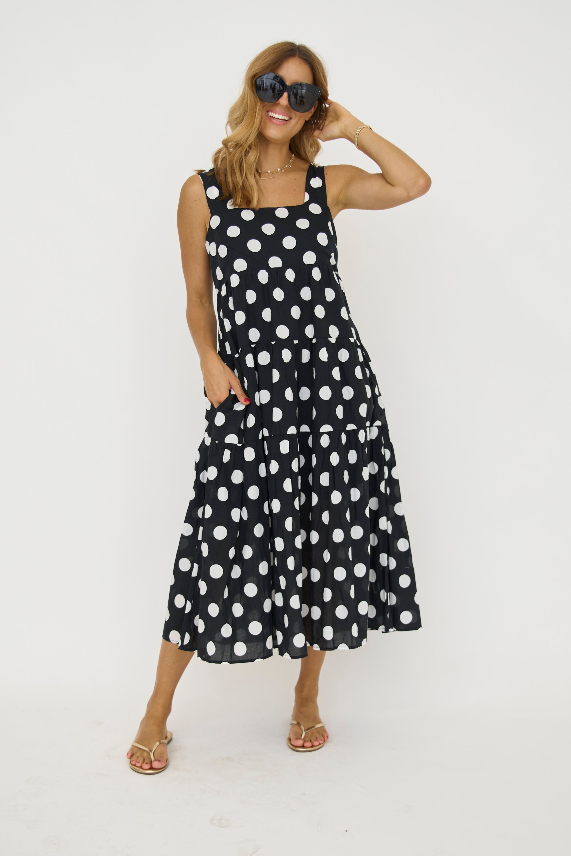 Polka Dot Midi Dress