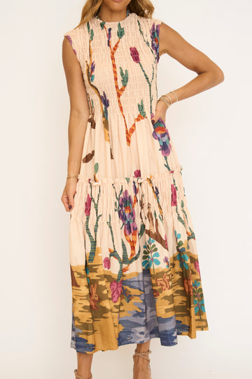 Murray Sleeveless Smocked Maxi Dress