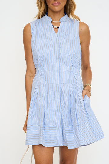 Stripe Chambray Shirt Dress