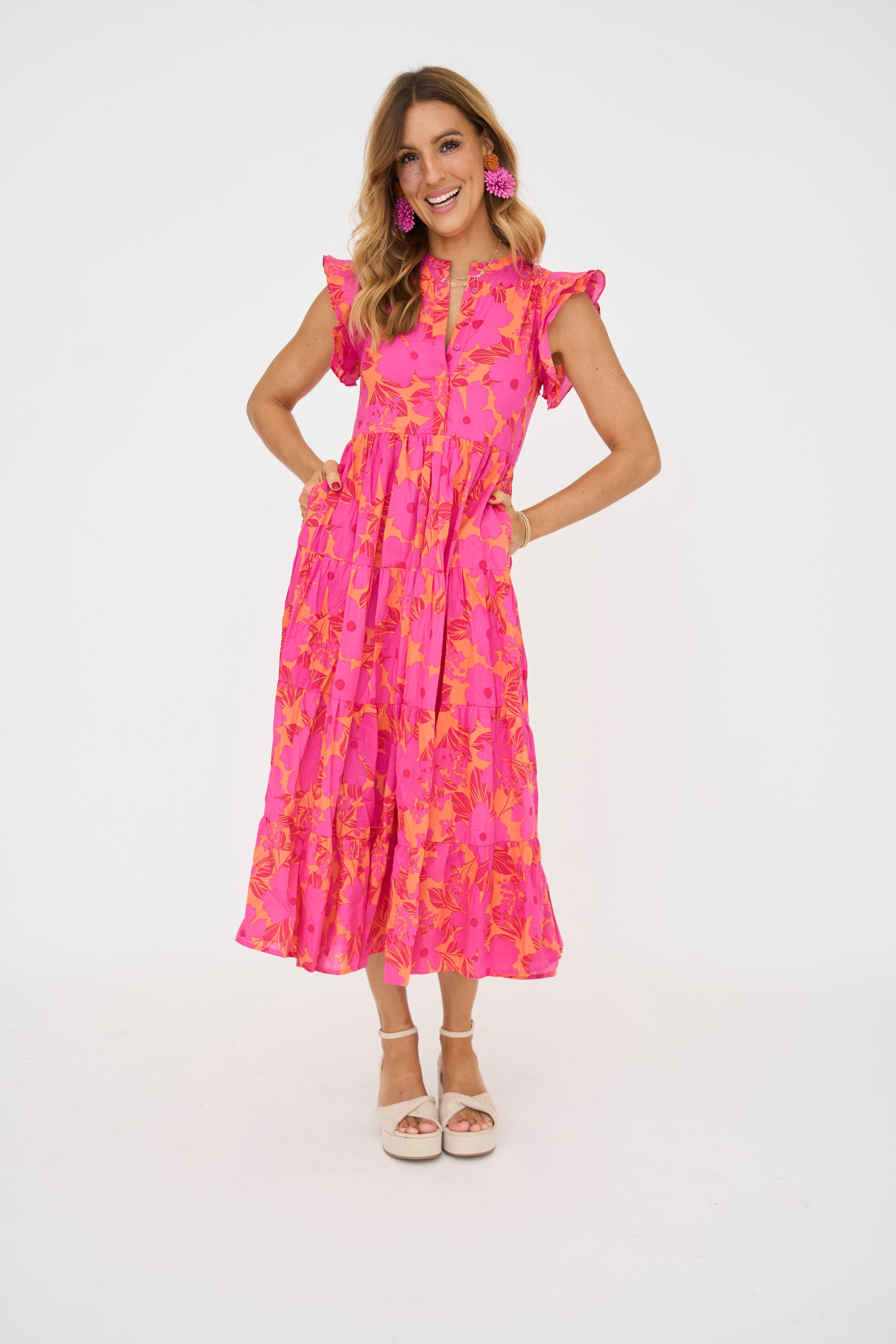 Tropical Crush Tiered Maxi Dress