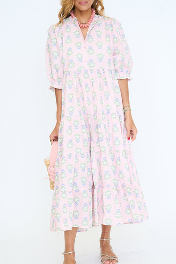 French Floral KiKi Tier Maxi Dress
