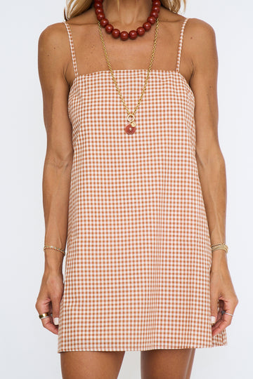 Sophie Tie-Back Gingham Mini Dress