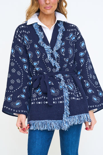 Fringe Shawl Cardigan