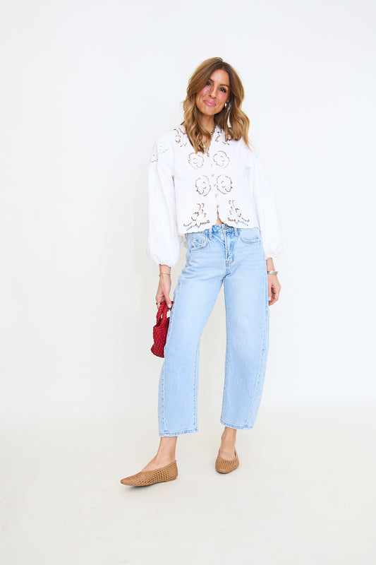 High Rise Barrel Jean