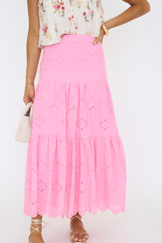 Cotton Candy Pink Maxi Skirt