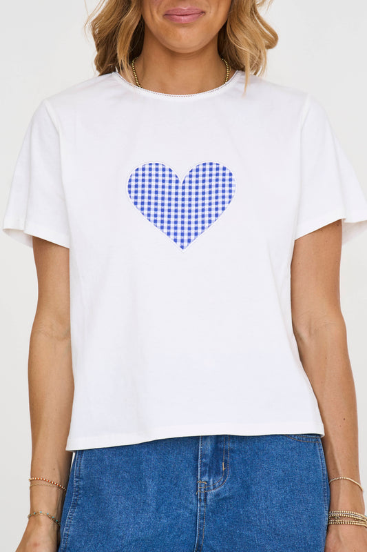 Gingham Heart Tee