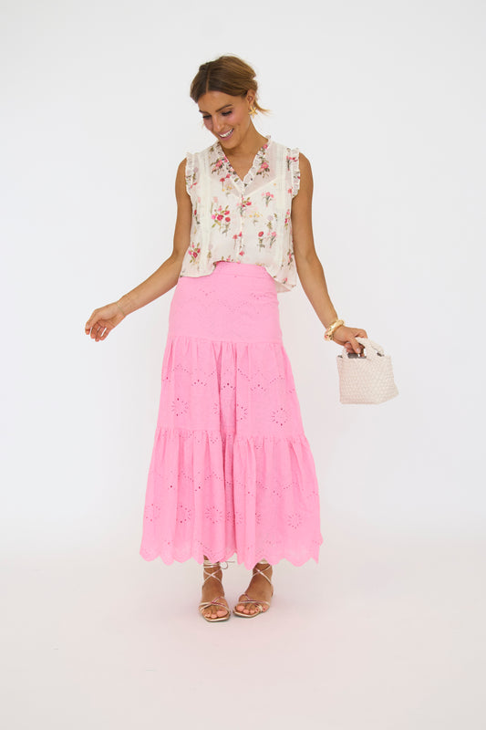 Cotton Candy Pink Maxi Skirt