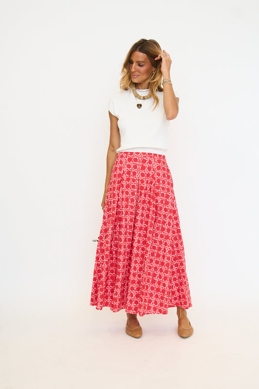 Cranberry Chain Link Skirt
