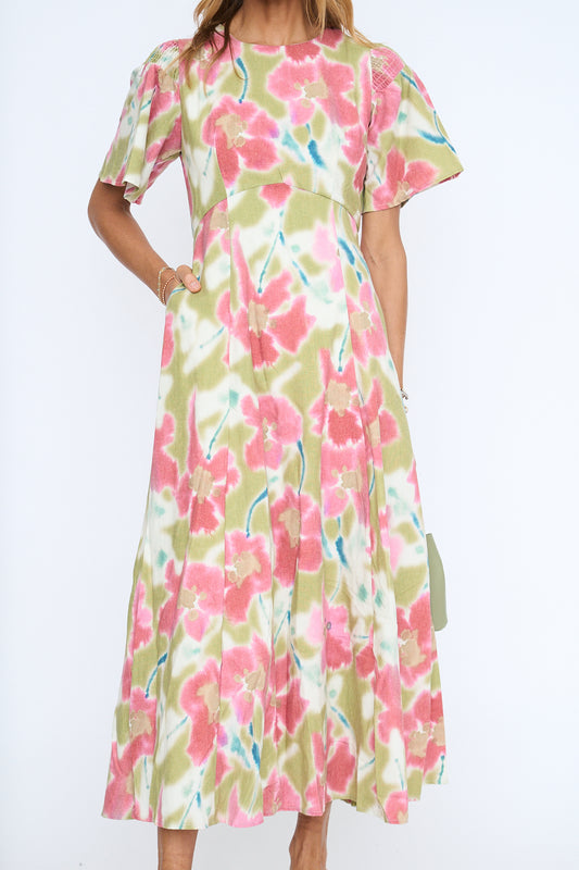 Paige Abstract Floral Maxi Dress