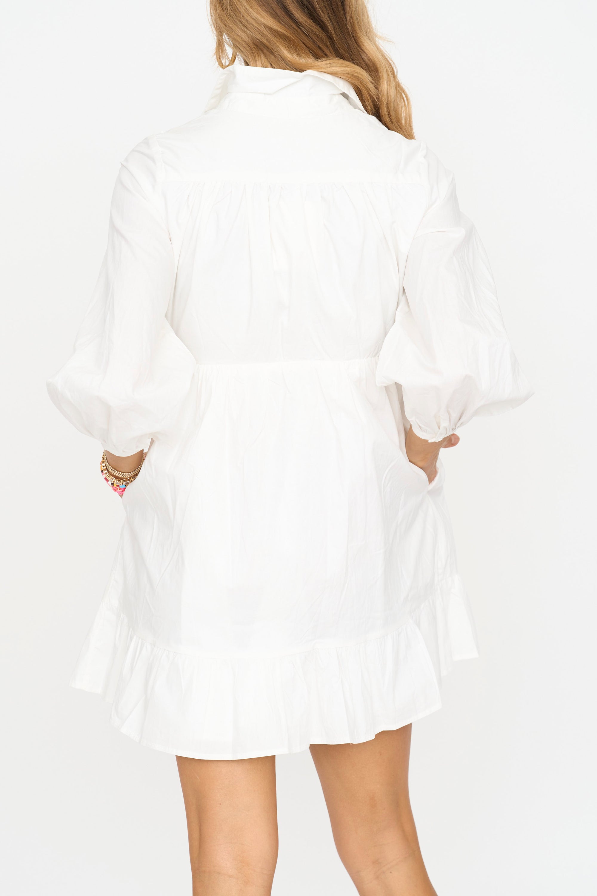 Elizabeth Poplin Mini Shirt Dress