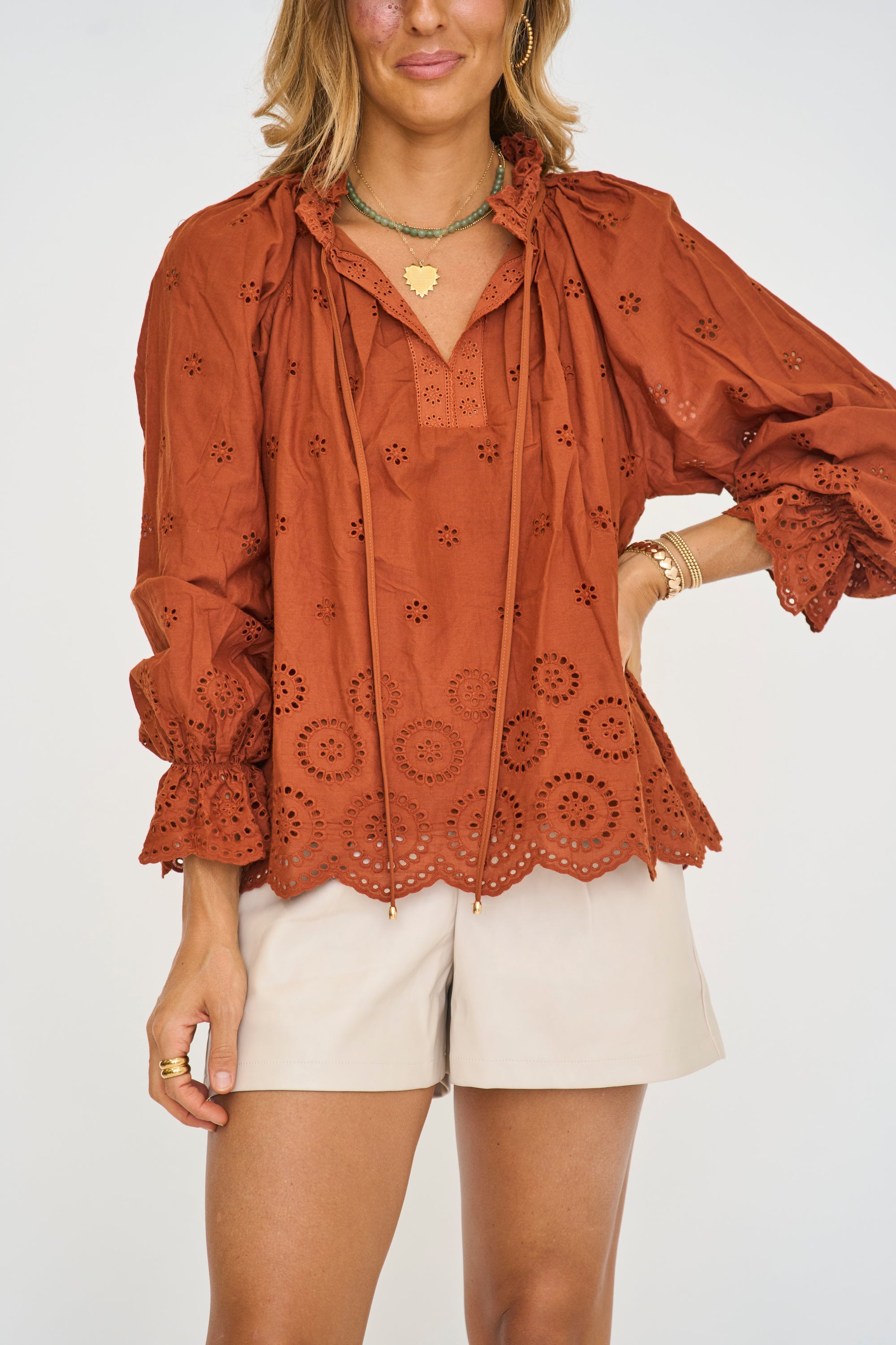 Gina Eyelet Top