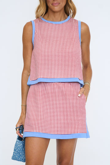 Gingham Athletic Skort Set