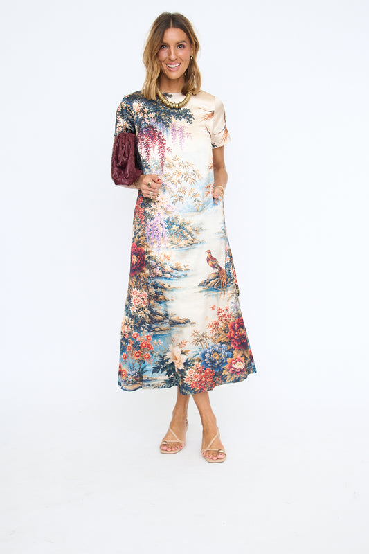 Meadow Views Floral Maxi Dress