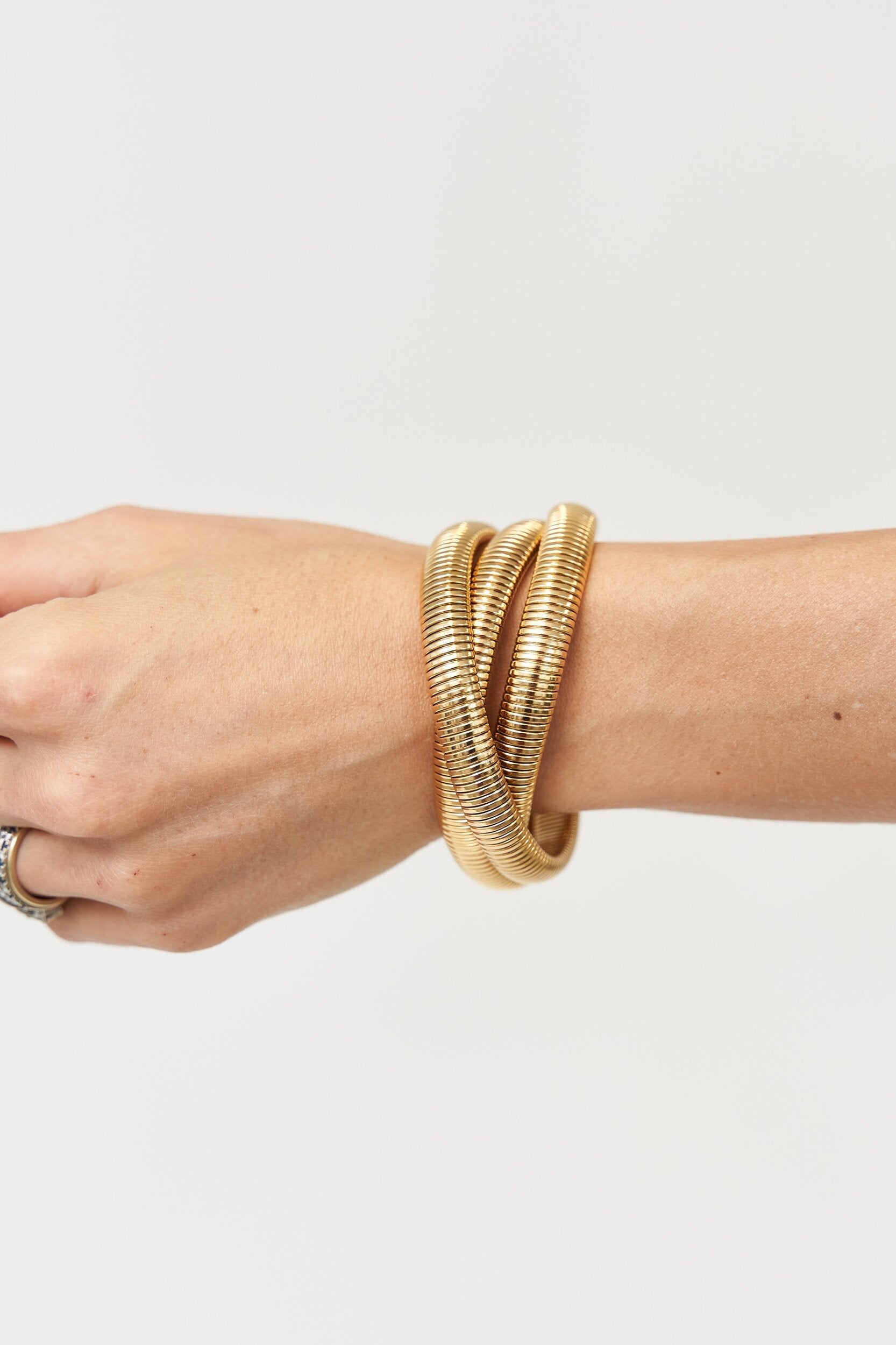 Gold Twisted Cobra Bracelet
