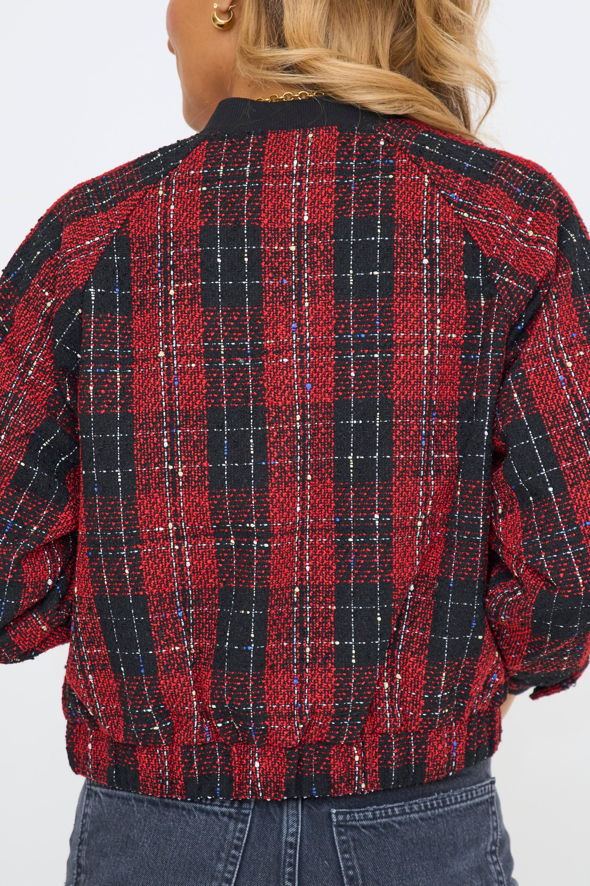 Red Plaid Bomber