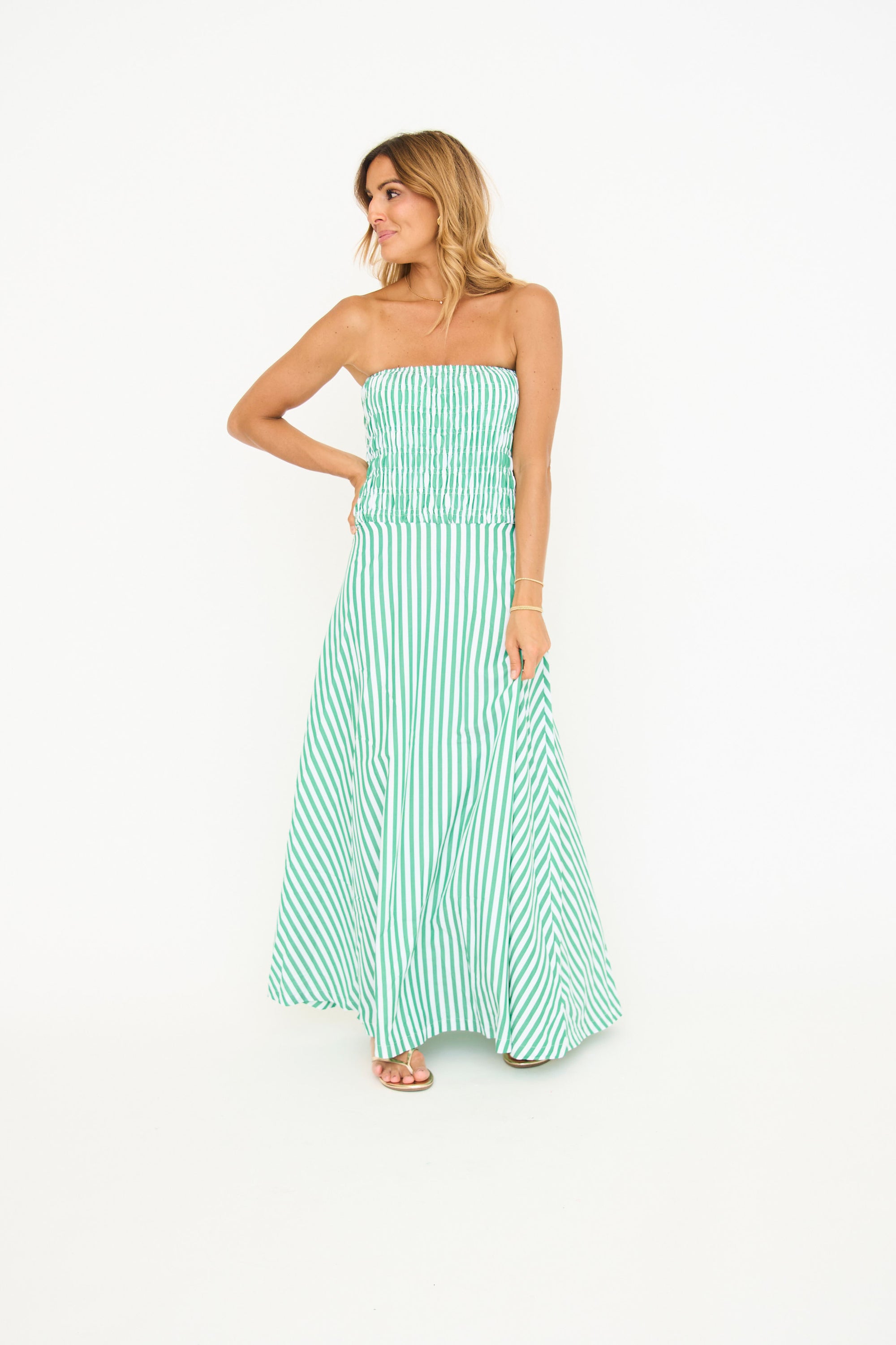 Smocked Strapless Summer Dress