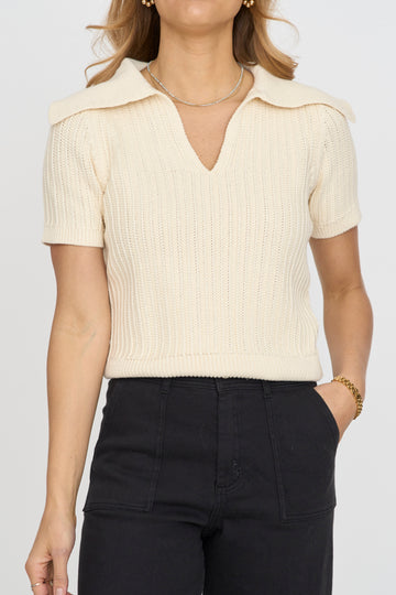 Home Knit Collared Sweater