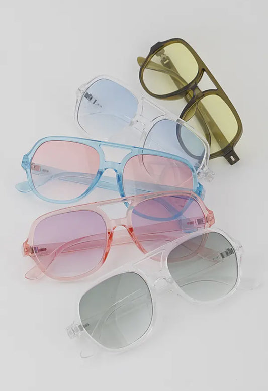 Bright Gradient Aviator Sunglasses