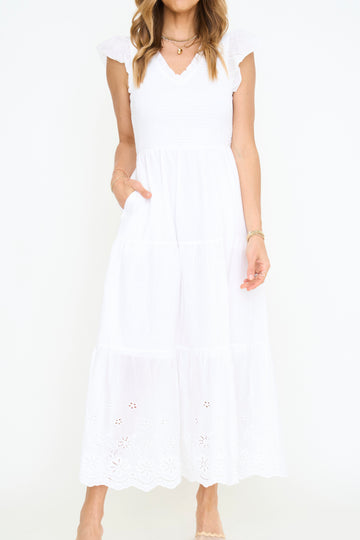 Aleah Sunfire Tiered Midi Dress
