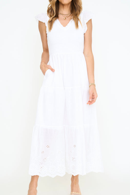 Aleah Sunfire Tiered Midi Dress