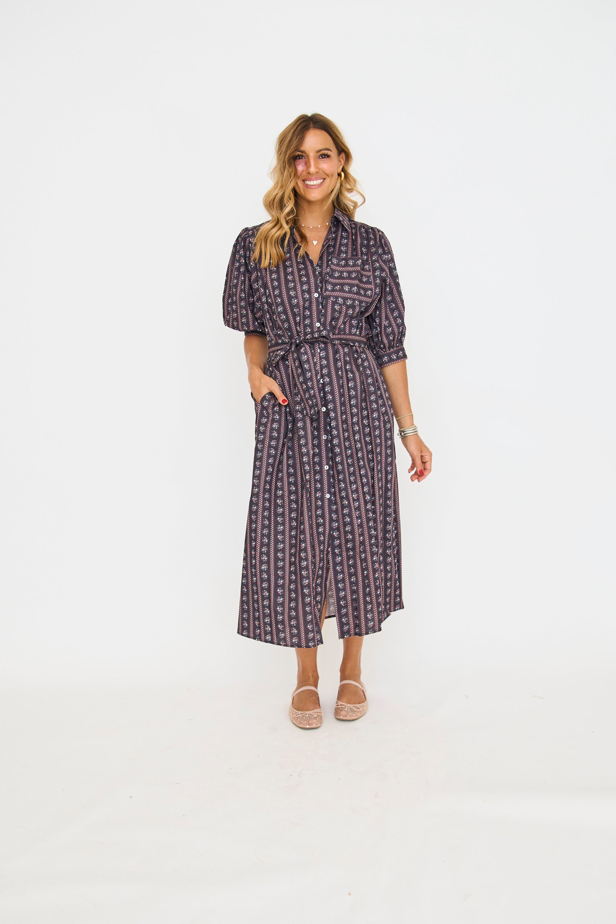 Westly Button Down Midi Dress