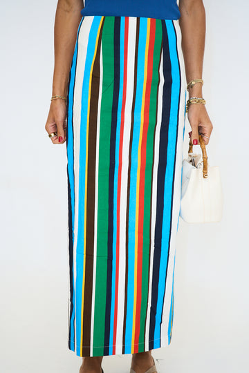 Bold Stripe Maxi Skirt