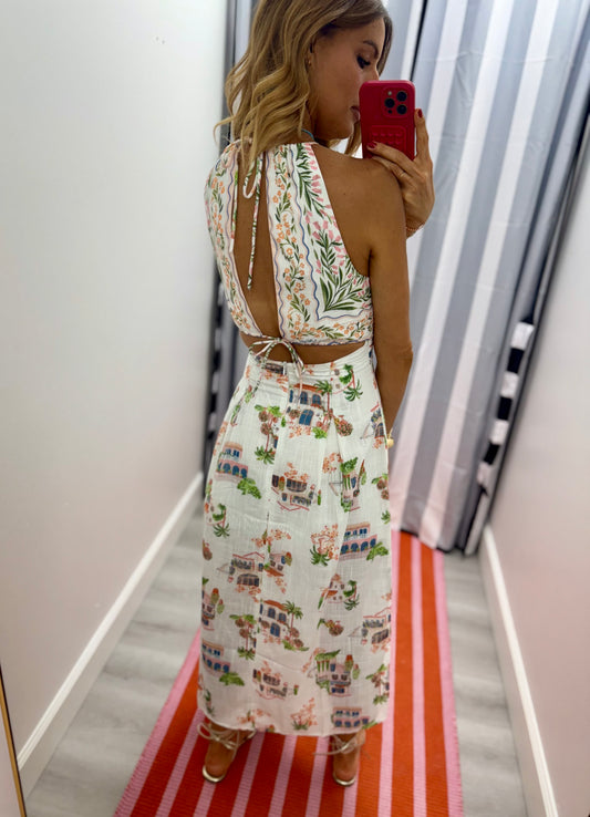 Alaia Linen Maxi Dress