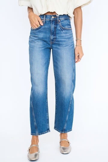 Westward High Rise Seamed Barrel in Authentic