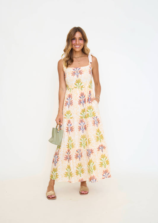Judie Block Print Maxi Dress