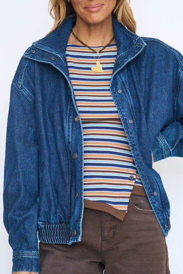Phantom Funnel Neck Jacket in Rush