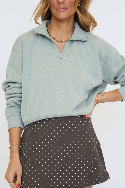 Half-Zip Burnout French Terry Pullover