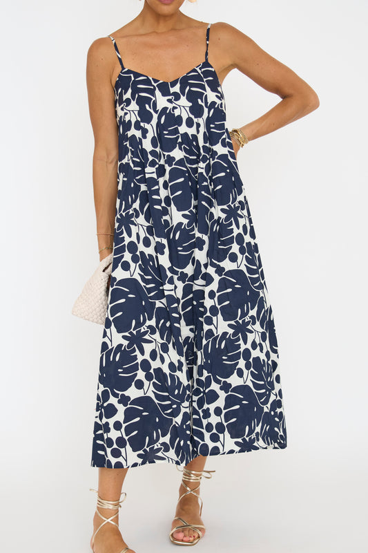 Eilly Navy Midi Dress