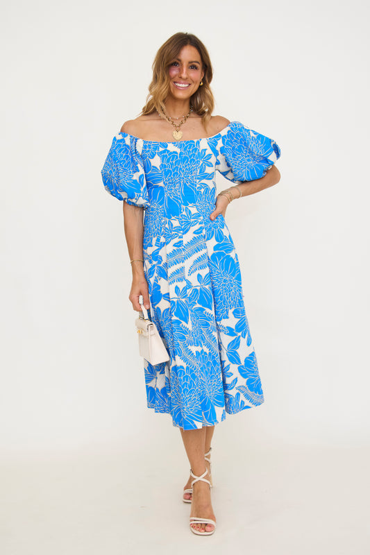 Selina Floral Balloon Dress