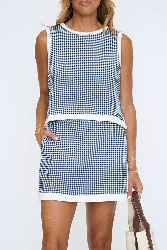 Gingham Athletic Skort Set