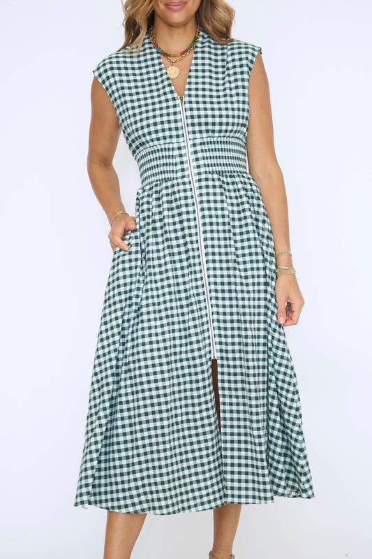 Grayson Gingham Midi Dress