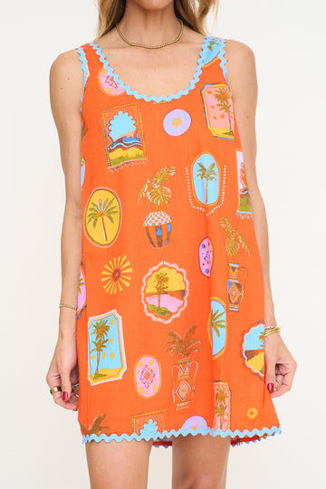Maury Postcard Auriel Shift Mini Dress