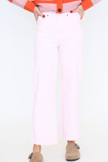 Pleaser High Rise Wide Ankle in Think Pink