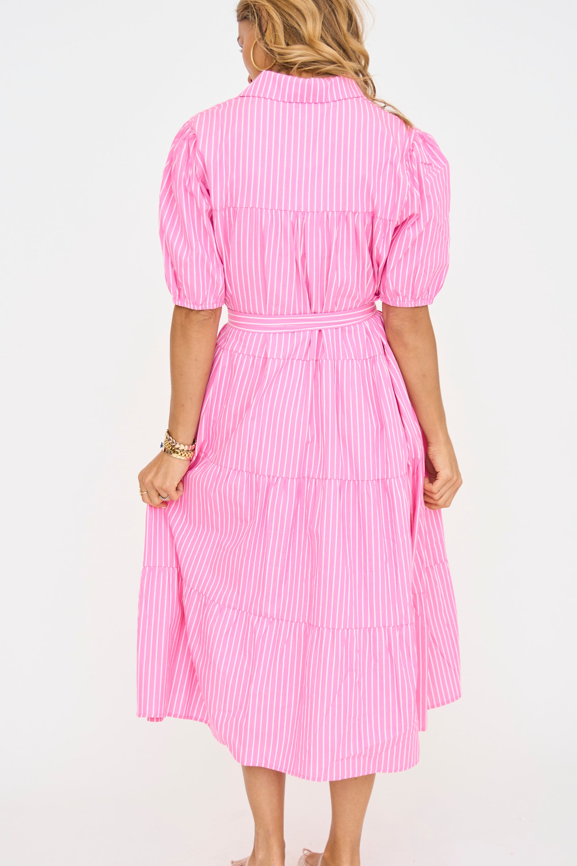 Audrey Pinstripe Shirt Dress