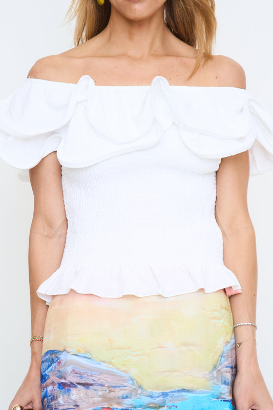 Off The Shoulder Smocked Top