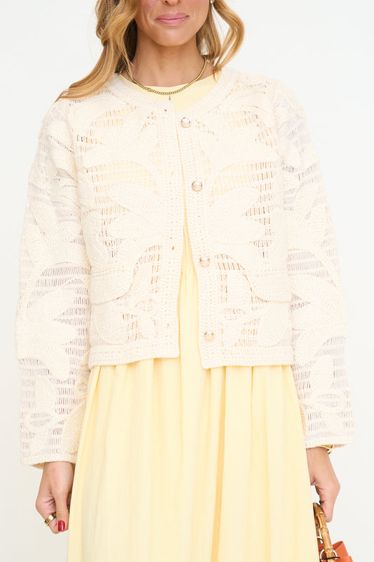 Sutton Open Crochet Cardigan